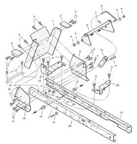 Rear Frame Assembly Diagram and Parts List for 461008X692A 2003 Briggs and Stratton Lawn Tractor